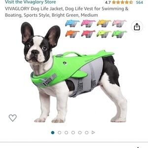 DOG Life Vest Bright Green